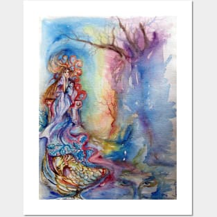 LADY OF THE LAKE  / Magic and Mystery Fantasy Watercolor Posters and Art